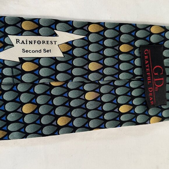 Vintage Grateful Dead Men's Silk Neck Tie Rainforest Second Set Geometric Print - Picture 9 of 9